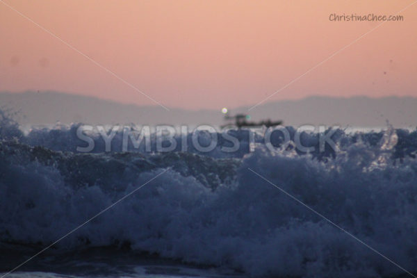 Crashing Waves Pink Sky Newport Beach.jpg - Christina Chee