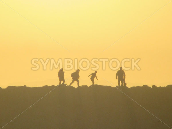 Sunset Shadows Walking the Jetty Newport Beach.JPG - Christina Chee